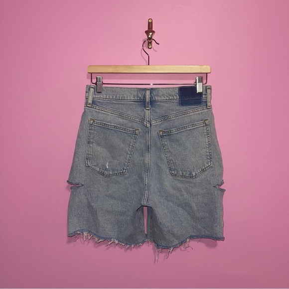 Abercrombie & Fitch Jean Shorts Women's Size 28 Denim Dad Short High Rise NWT - Picture 5 of 11